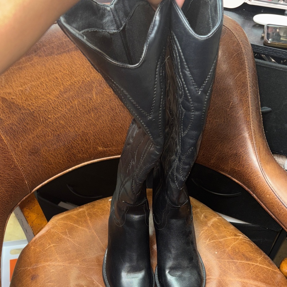 Sleek Black Over the Knee Women's Boots - Picture 5 of 5